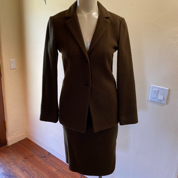 Jill Sander Wool Fleece Skirt Suit